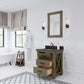 30 Inch Grizzle Grey Single Sink Bathroom Vanity With Mirror And Faucet from The ABERDEEN Collection