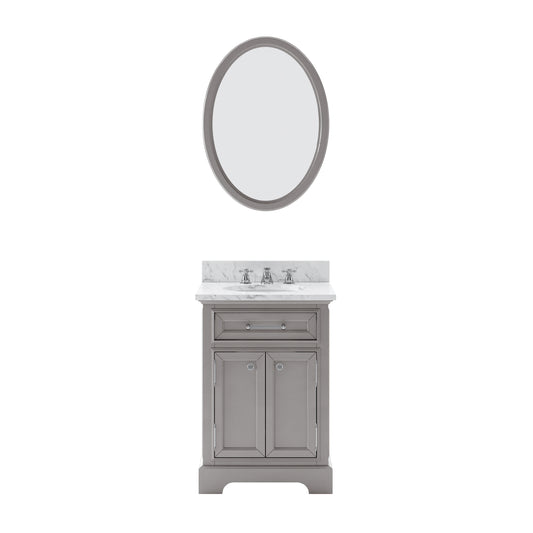 24 Inch Multi Color Bathroom Vanity, Mirror And Faucet, Derby Collection