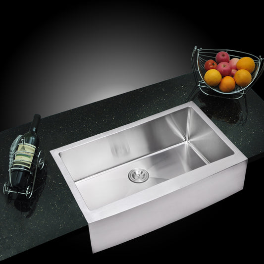 36 X 22 Inch 15mm Corner Radius Single Bowl Stainless Steel Kitchen Sink set