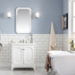 Queen 30-Inch Single Sink Quartz Carrara Vanity In Pure White set