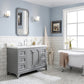 Queen 48-Inch Single Sink Quartz Carrara Vanity In Cashmere Grey set