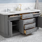72" Palace Collection Quartz Carrara Multi Color Bathroom Vanity Sets