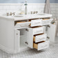 60" Palace Collection Quartz Carrara Bathroom Vanity Set