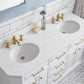 60" Palace Collection Quartz Carrara Bathroom vanity Set