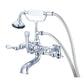 Vintage Classic Tub Faucet in Multi Finish With Lever and Cross Handles