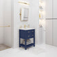 24 Inch MDF Single Bowl Ceramics Top Vanity with U shape Drawer. VIOLA Collection