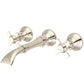 Water Creation Waterfall Style Wall-mounted Lavatory Faucet in Brushed Nickel Finish