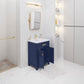 24 Inch Multi Color MDF Single Bowl Ceramics Top Vanity With Double Door From The MYRA Collection