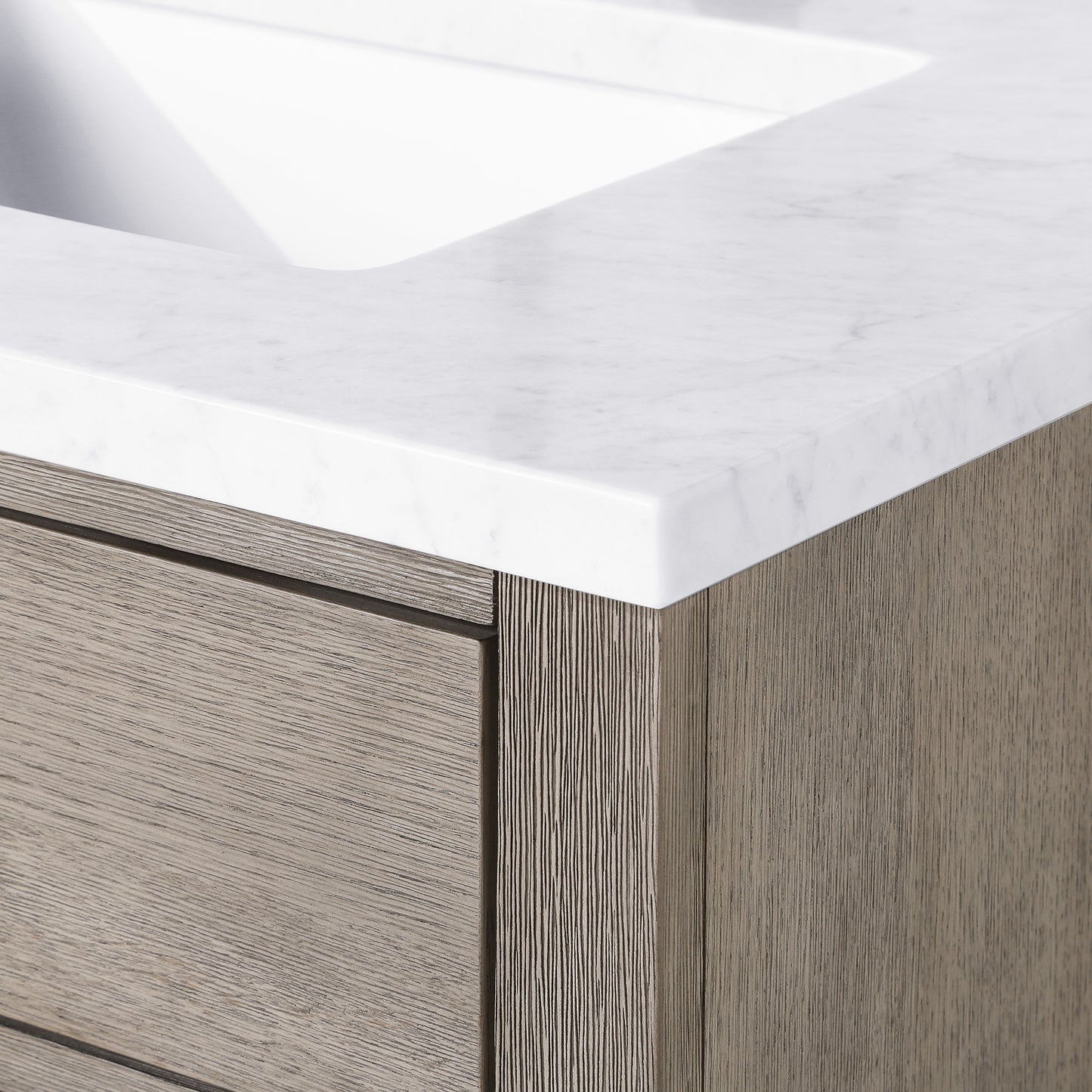72 In. Double Sink Marble Countertop Vanity Oak with Faucets and Mirrors, Chestnut collection