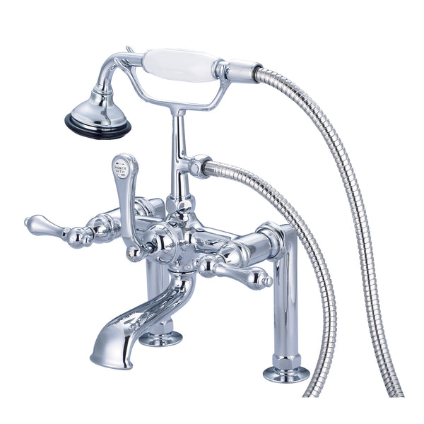 Vintage Classic Tub Faucet With Lever and Cross Handles