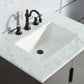 Elizabeth 30-Inch Single Sink Carrara White Marble Vanity In Cashmere Grey set