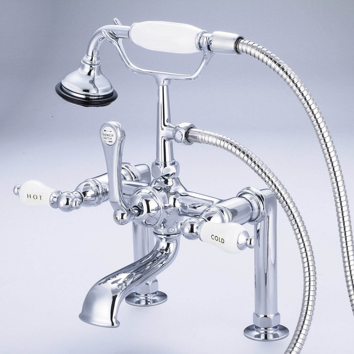 Vintage Classic Tub Faucet With Lever and Cross Handles
