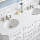 60" Palace Collection Quartz Carrara Bathroom Vanity Sets