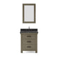 30 Inch Grizzle Grey Single Sink Bathroom Vanity With Mirror And Faucet from The ABERDEEN Collection