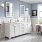 Queen 72-Inch Double Sink Quartz Carrara Vanity In Pure White set