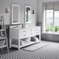 72 Inch Double Sink Bathroom Vanity With Mirror And Faucet From The Madalyn Collection