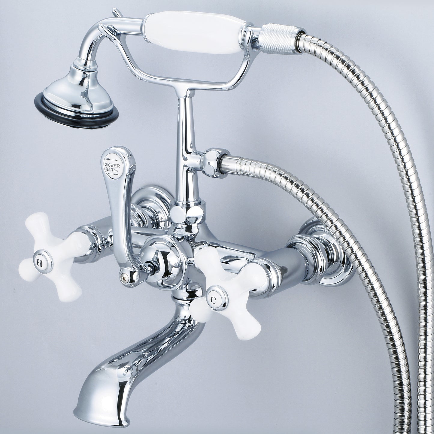 Vintage Classic Tub Faucet, Lever and Cross Handles