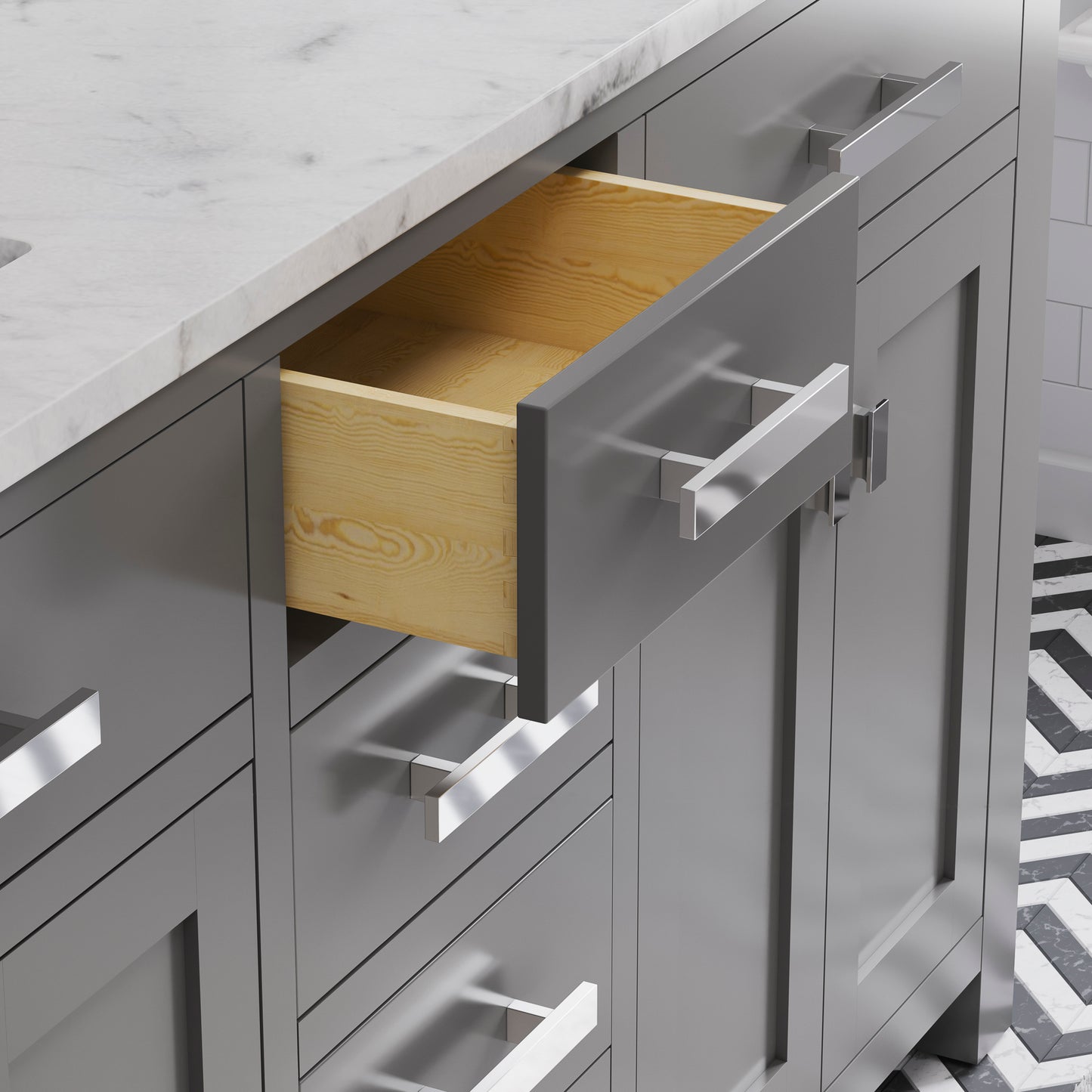 60 Inch Double Sink Bathroom Vanity set The Madison Collection