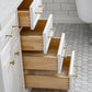 60" Palace Collection Quartz Carrara Bathroom Vanity Set