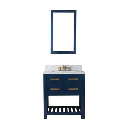 30 Inch Single Sink Bathroom Vanity With Faucet And Mirror From The Madalyn Collection