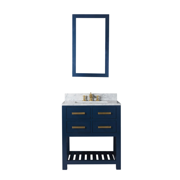 30 Inch Single Sink Bathroom Vanity With Faucet And Mirror From The Madalyn Collection