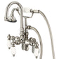 Vintage Classic Adjustable Tub Faucet Multi Finish With Lever and Cross Handles