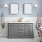 60" Palace Collection Quartz Carrara Bathroom vanity Set