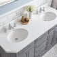 60" Palace Collection Quartz Carrara Bathroom Vanity Sets