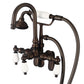 Vintage Classic Adjustable Tub Faucet Multi Finish With Lever and Cross Handles