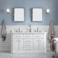60" Palace Collection Quartz Carrara Bathroom Vanity Sets