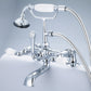 Vintage Classic Tub Faucet in Multi Finish With Lever and Cross Handles