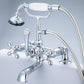 Vintage Classic Tub Faucet in Multi Finish With Lever and Cross Handles